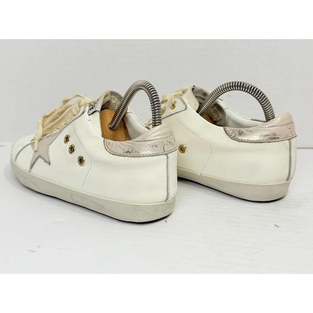 Golden Goose GGDB Superstar Private Ed White Gold Star US 9 EU 39 Low Leather